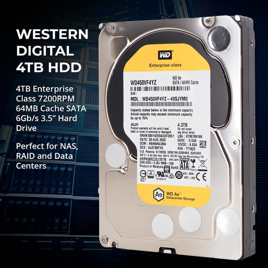 Fantom Drives WD 4.3TB 7200RPM Enterprise Hard Drive Upgrade Kit, 3.5", SATA 6.0 Gb/s, 64MB Cache with FD Cloning Utility in USB Flash Drive (HDD4000PC-KIT)