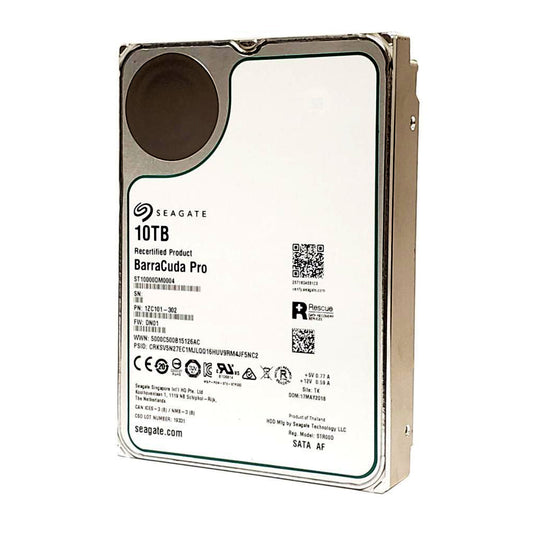 Seagate Barracuda Pro 10TB 7200RPM 3.5" Internal Hard Drive - SATA 6.0GB/s 256 MB Cache - (ST10000DM0004) Manufacturer Recertified