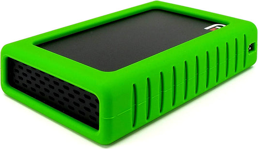 FD Duo Mobile 2 Bay RAID Aluminum Enclosure Silicone Green Bumper (DMR000ERG)  by Fantom Drives